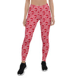 Alien Cowboy World Red Leggings