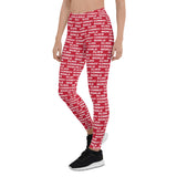 Alien Cowboy World Red Leggings