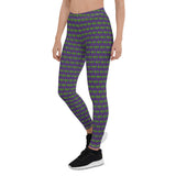 The Happy Cat Purple Leggings