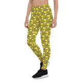 Alien Cowboy World Yellow Leggings