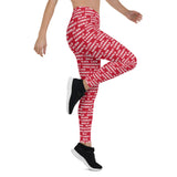 Alien Cowboy World Red Leggings