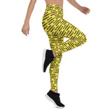 Alien Cowboy World Yellow Leggings