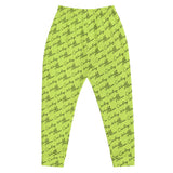 Alien Cowboy Cursive World Men's Joggers - Highlighter Green