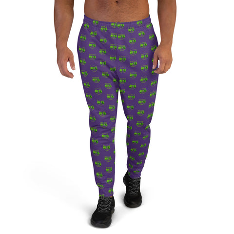 The Happy Cat Men's Purple Joggers