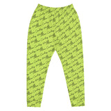 Alien Cowboy Cursive World Men's Joggers - Highlighter Green