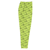 Alien Cowboy Cursive World Men's Joggers - Highlighter Green