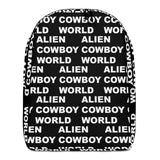 Alien Cowboy World Minimalist Black Backpack