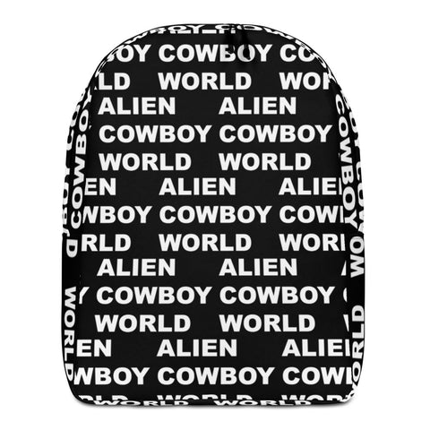 Alien Cowboy World Minimalist Black Backpack