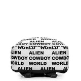 Alien Cowboy World Minimalist White Backpack