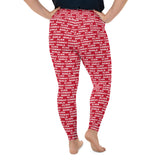 Alien Cowboy World Red Plus Size Leggings