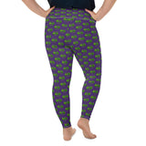 The Happy Cat Purple Plus Size Leggings