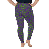 The Happy Cat Purple Plus Size Leggings