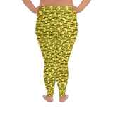 Alien Cowboy World Yellow Plus Size Leggings