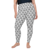 Alien Cowboy World White Plus Size Leggings