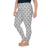 Alien Cowboy World White Plus Size Leggings