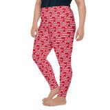 Alien Cowboy World Red Plus Size Leggings