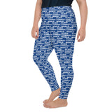 Alien Cowboy World Blue Plus Size Leggings