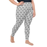 Alien Cowboy World White Plus Size Leggings