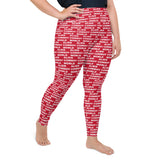 Alien Cowboy World Red Plus Size Leggings