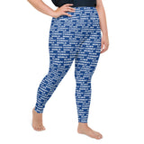 Alien Cowboy World Blue Plus Size Leggings