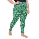 Alien Cowboy World Green Plus Size Leggings