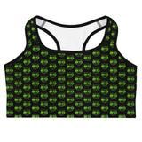 The Happy Cat Black Sports Bra
