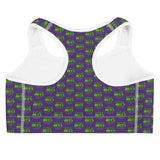The Happy Cat Purple Sports Bra