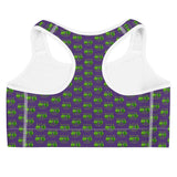 The Happy Cat Purple Sports Bra