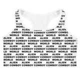 Alien Cowboy World White Sports Bra