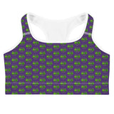 The Happy Cat Purple Sports Bra