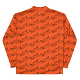 Alien Cowboy Cursive World Outrageous Orange! Unisex Bomber Jacket