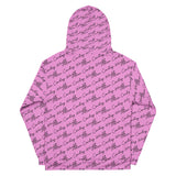 Alien Cowboy Cursive World Unisex Hoodie - Pink