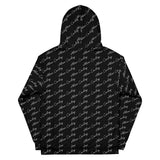 Alien Cowboy Cursive World Unisex Hoodie Black