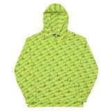 Alien Cowboy Cursive Unisex Hoodie - Highlighter Green
