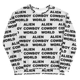 Alien Cowboy World Unisex Sweatshirt - White