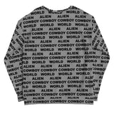 Alien Cowboy World Gray Unisex Sweatshirt