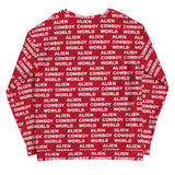 Alien Cowboy World Unisex Sweatshirt - Red