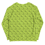 Alien Cowboy Cursive World Unisex Sweatshirt - Highlighter Green