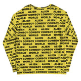 Alien Cowboy World Unisex Sweatshirt - Yellow