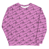 Alien Cowboy Cursive World Unisex Sweatshirt - Pink