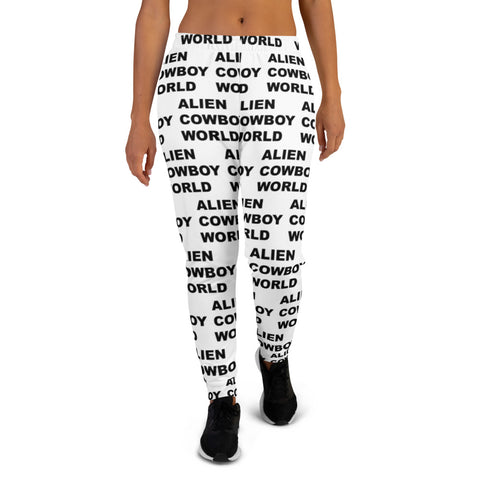 Alien Cowboy World Women's Joggers - White