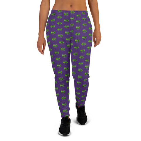 The Happy Cat Women's Purple Joggers