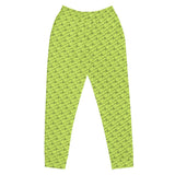 Alien Cowboy Cursive World Women's Joggers - Highlighter Green