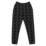 Alien Cowboy Cursive World Women's Joggers Black