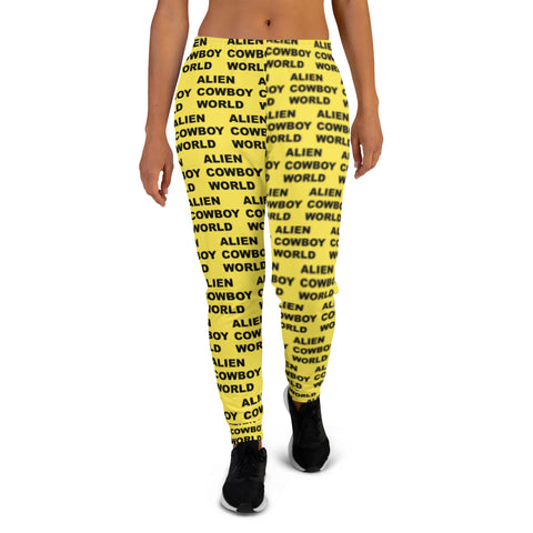 Alien Cowboy World Women's Yellow Joggers