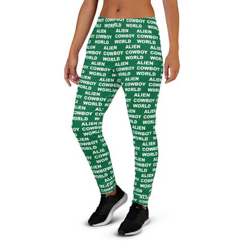 Alien Cowboy World Women's Joggers - Green