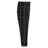 Alien Cowboy Cursive World Women's Joggers Black