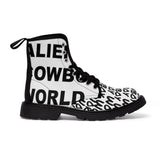 Alien Cowboy World Women's White Canvas Boots