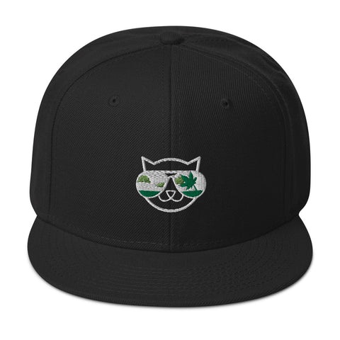 The Happy Cat Black Snapback Hat