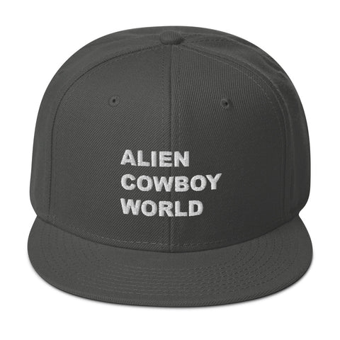 Alien Cowboy World Gray Snapback Hat